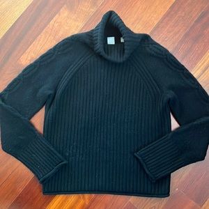 100% Black Cashmere Sweater
